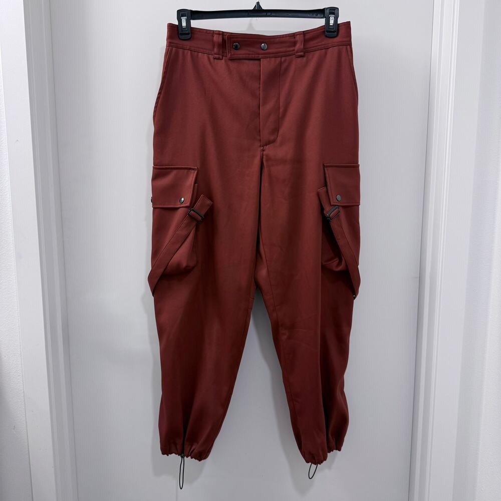 Rare Luxury Bluemarble Paris Brick Red Utility Cargo Pants